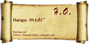 Hanga Ottó névjegykártya